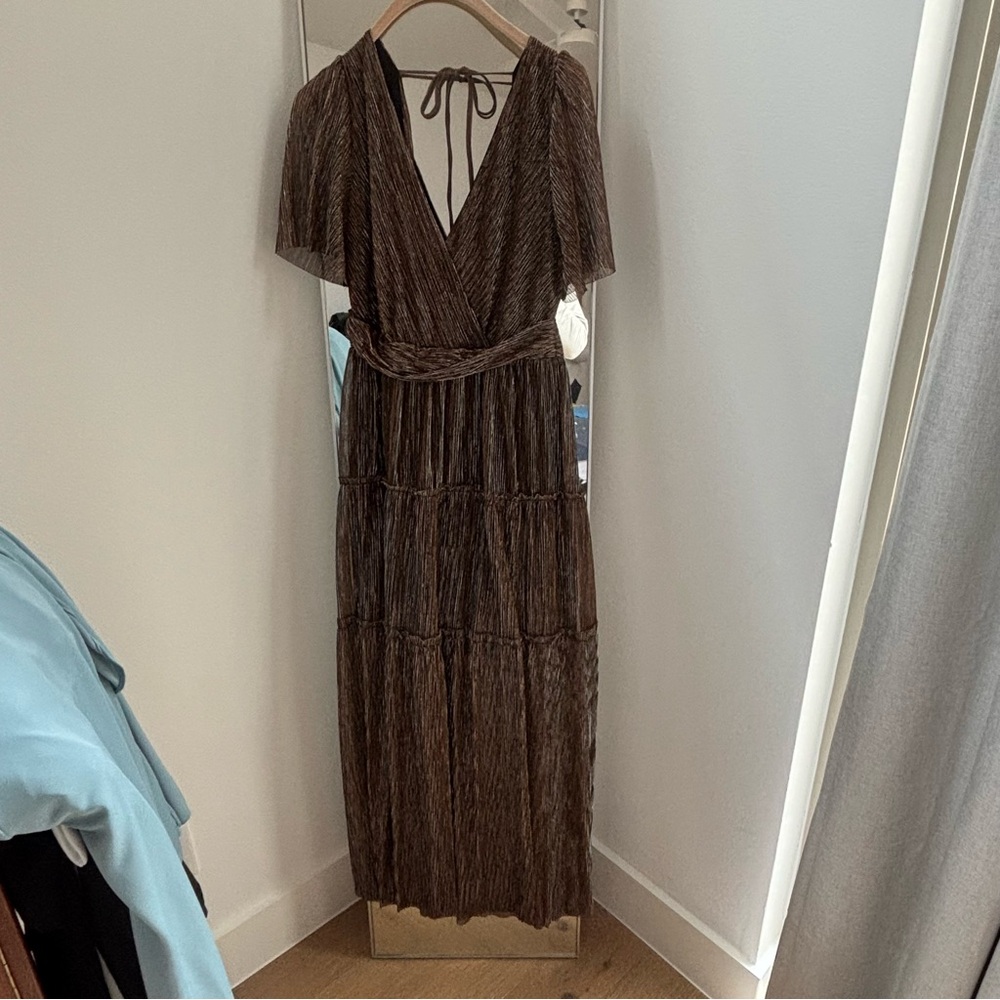 Elegant Brown Maxi Dress